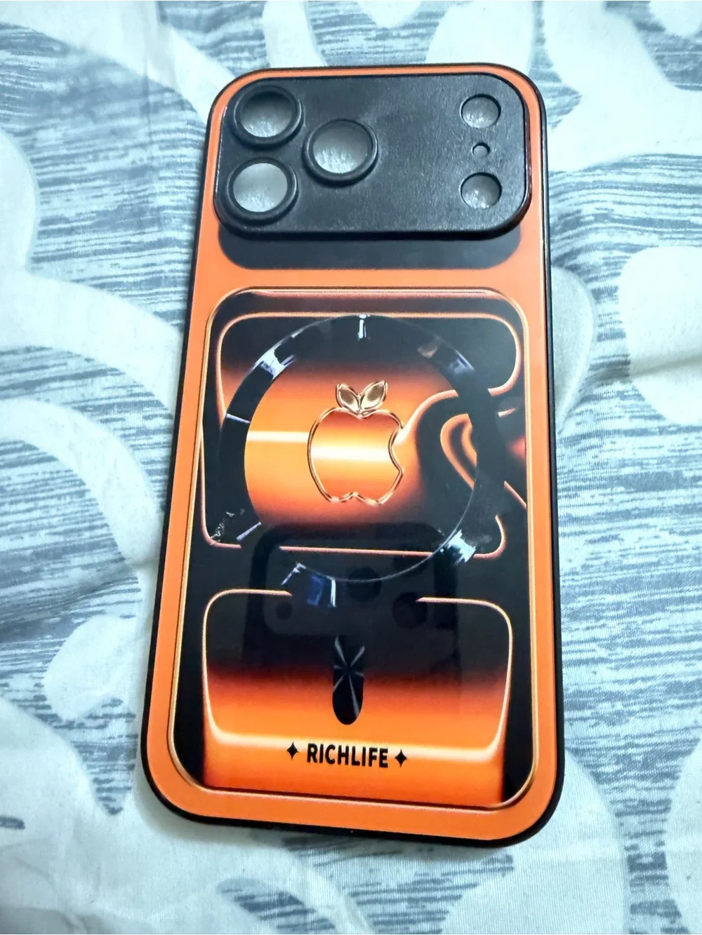 Orange Gradient Protective Phone Case with Camera Cover